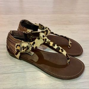 Steve Madden Cheetah Fur Sandals